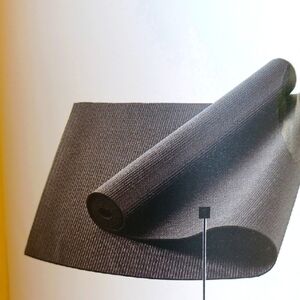Athletic Black Textured Yoga Mat